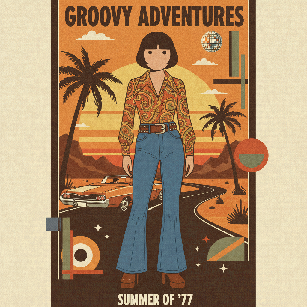 Retro Glam-style AI phone case design example