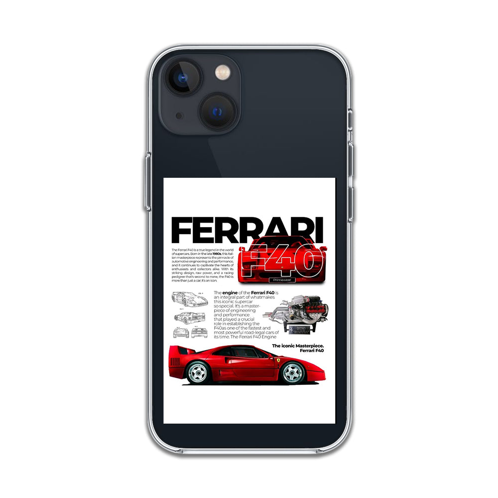 Supercar Blueprint Sticker Case