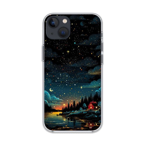 Starry Lakeside Cabin Silicone Case