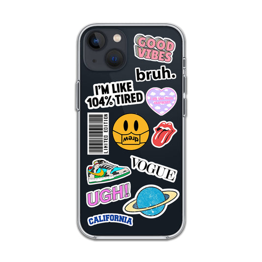 Good Vibes Only (But Tired) Sticker Silicone Case