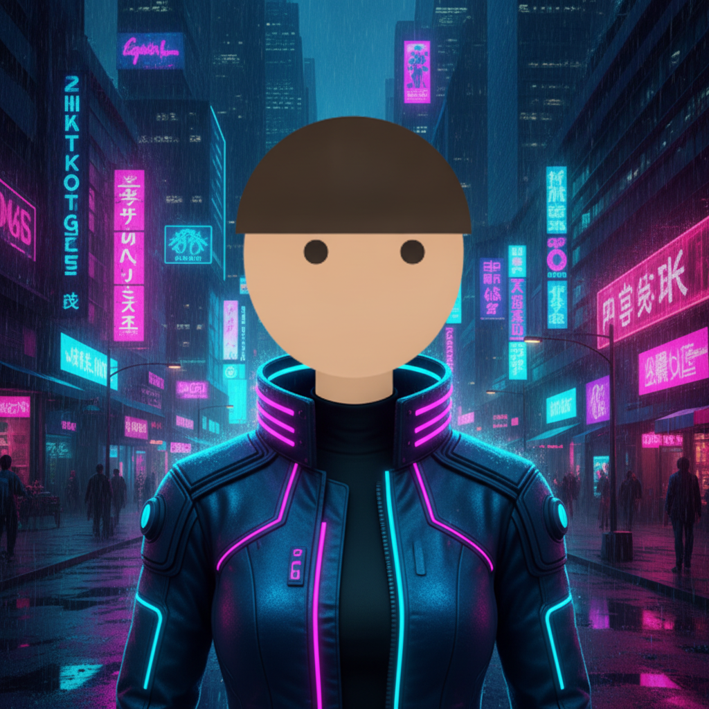 Cyberpunk-style AI phone case design example