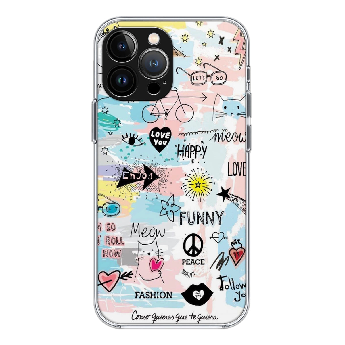 Doodle Fun Sticker Bomb Silicone Case