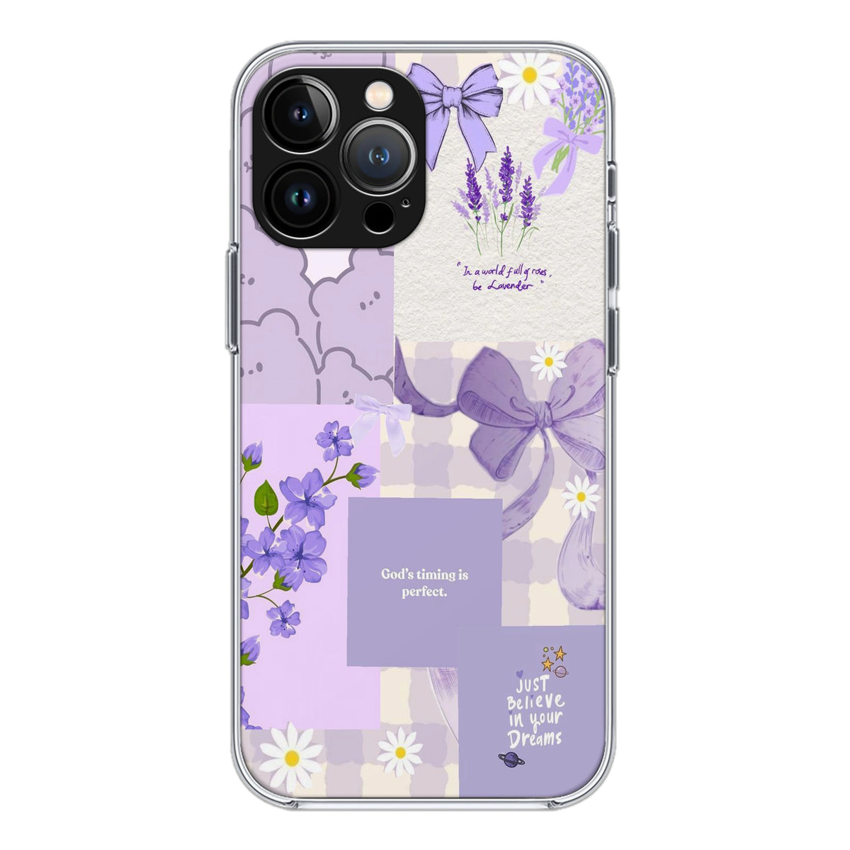 Lavender Bow Dream Silicone Case