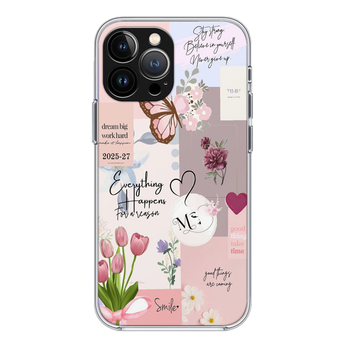 Blush Tulip Collage Silicone Case